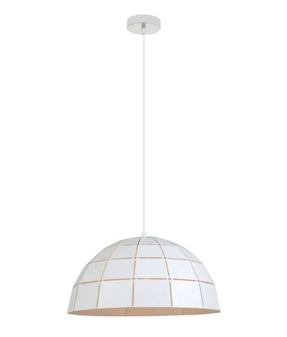 ARMIS7: Retro Tiled Dome Shape Pendant Lights - Matte White