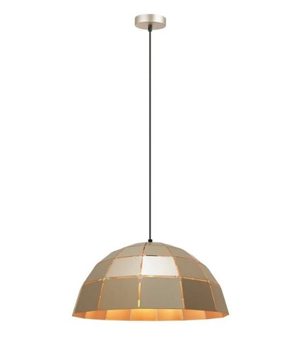 ARMIS7: Retro Tiled Dome Shape Pendant Lights - Champagne Gold