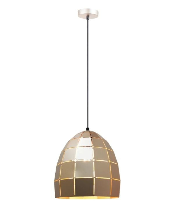 ARMIS4: Retro Tiled Ellipse Shape Pendant Lights - Champagne Gold