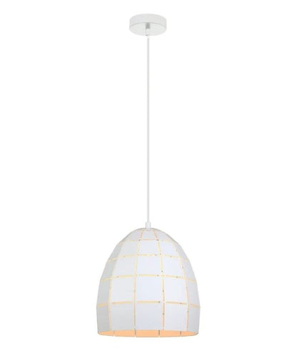 ARMIS4: Retro Tiled Ellipse Shape Pendant Lights - Matte White