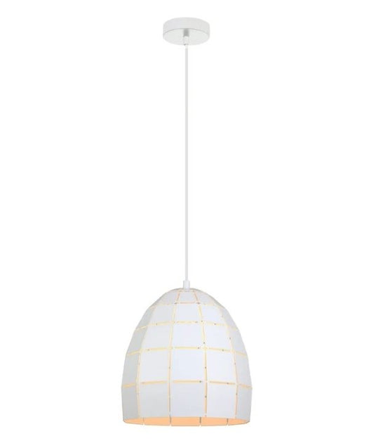 ARMIS4: Retro Tiled Ellipse Shape Pendant Lights - Matte White
