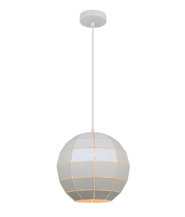 ARMIS: Retro Tiled Wine Glass Shape Pendant Light - Matte White