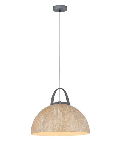 LEGNA: Retro Replica Wood Dome Shape Pendant Light