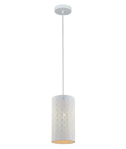 MODELLO: Modern Embossed Oblong Shape Pendant Light - White