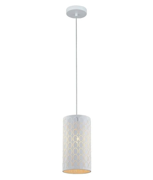 MODELLO: Modern Embossed Oblong Shape Pendant Light - White