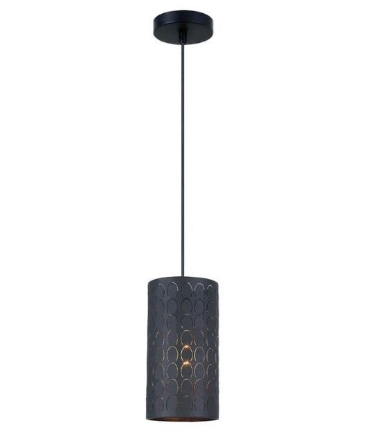 MODELLO: Modern Embossed Oblong Shape Pendant Light - Black