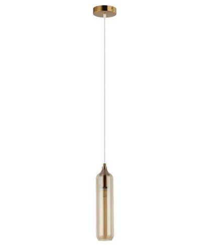 MANGA: Interior Glass Cylinder Pendant Light - Amber