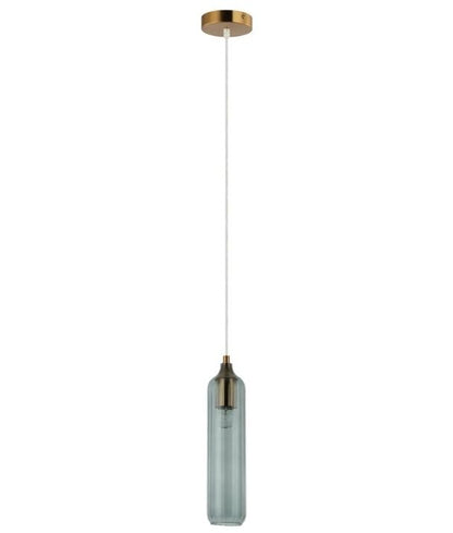 MANGA: Interior Glass Cylinder Pendant Light - Blue
