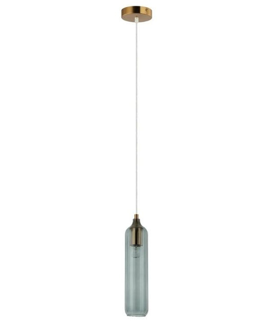 MANGA: Interior Glass Cylinder Pendant Light - Blue