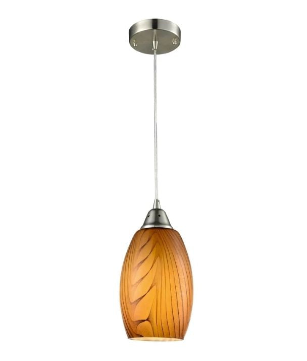 GLAZE: Hand Blown Glass Pendant Lights -Amber