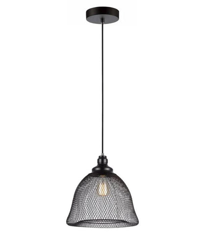 CHEVEUX: Industrial Black Mesh Bell Pendant Light