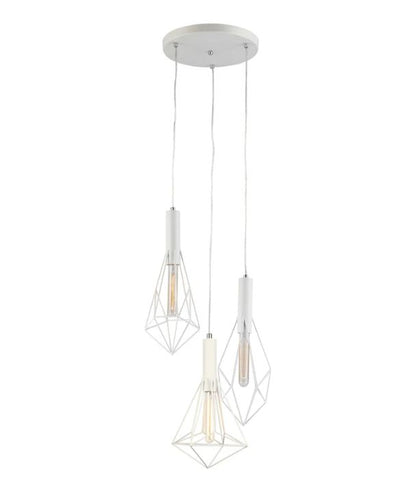 WHITEBAND Pendant Light 3x Bird Cage With Round Base