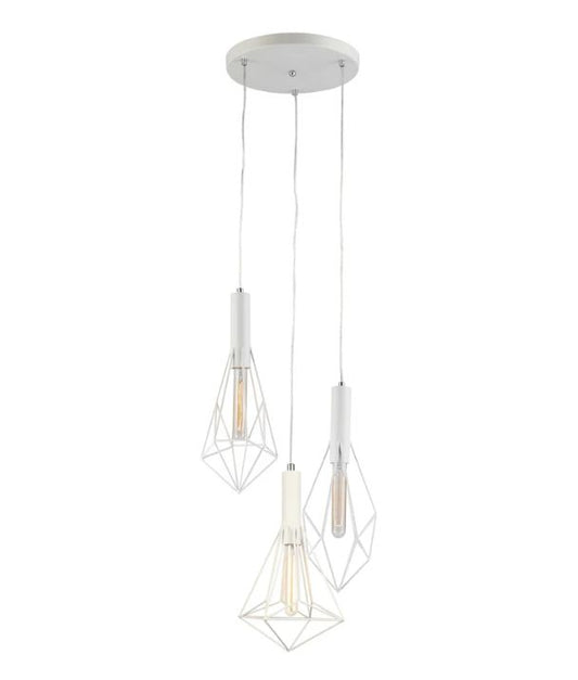 WHITEBAND Pendant Light 3x Bird Cage With Round Base