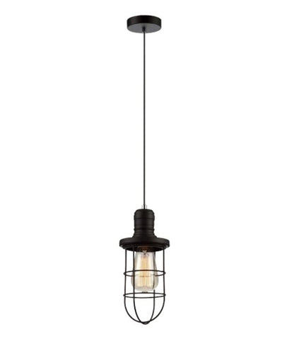 CLA Blackband Black Iron Cage Pendant Light - CAGE CURVED