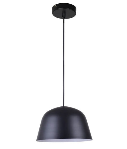 PASTEL: Scandinavian Angled Dome Shape Pendant Light - Matte Black