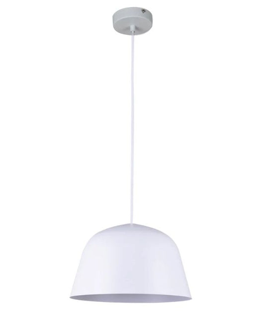 PASTEL: Scandinavian Angled Dome Shape Pendant Light - Matte White