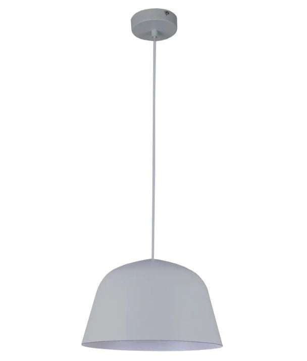 PASTEL: Scandinavian Angled Dome Shape Pendant Light - Matte Grey