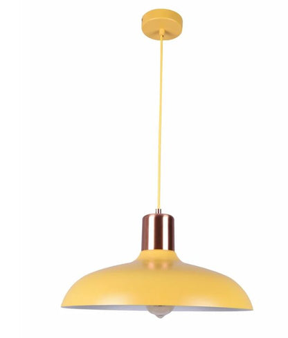 PASTEL: Scandinavian Dome Shape Pendant Light - Matte Yellow