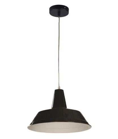DIVO: Industrial Scandinavian Retro Dome Pendant Light - Black