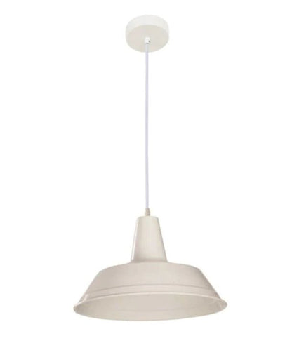 DIVO: Industrial Scandinavian Retro Dome Pendant Light - White