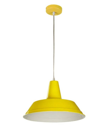 DIVO: Industrial Scandinavian Retro Dome Pendant Light - Yellow