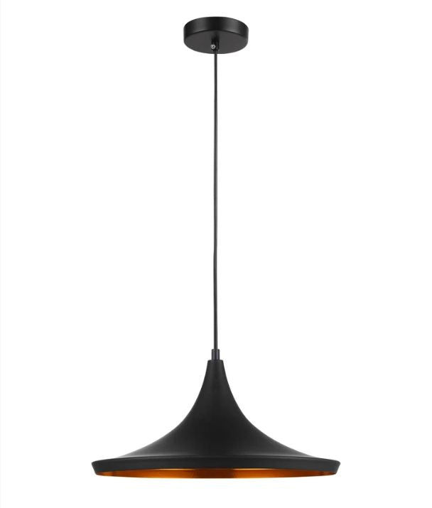 CAVIAR: Black Mexican Hat Shape Pendant Light