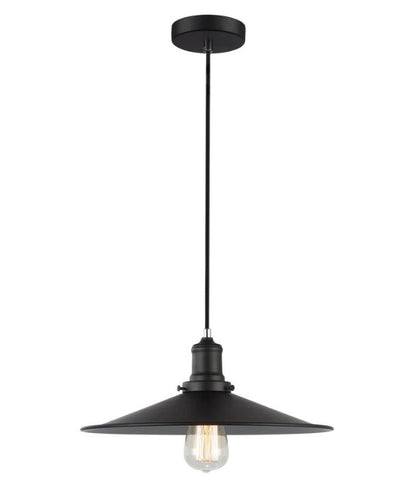 PIATTO: Industrial Black Coolie Pendant Lights - Large