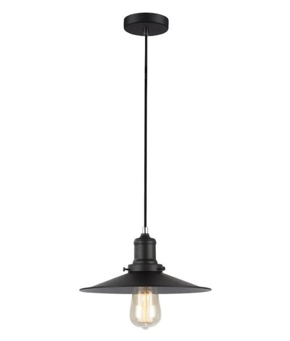 PIATTO: Industrial Black Coolie Pendant Lights - Small