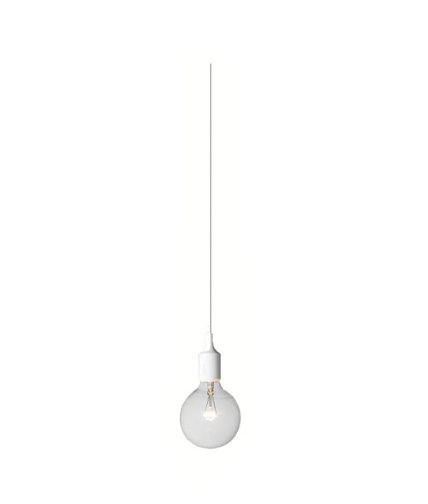 Industrial Minimalist Silicone Pendant Light Suspension - White