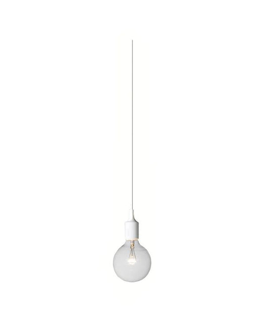 Industrial Minimalist Silicone Pendant Light Suspension - White