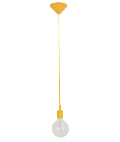 PEN: Industrial Minimalist Silicone Pendant Light Suspension - Yellow