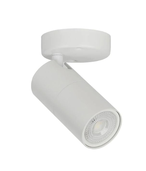 LENGAN: Interior Single Head Adjustable Round Base Spot Light - White