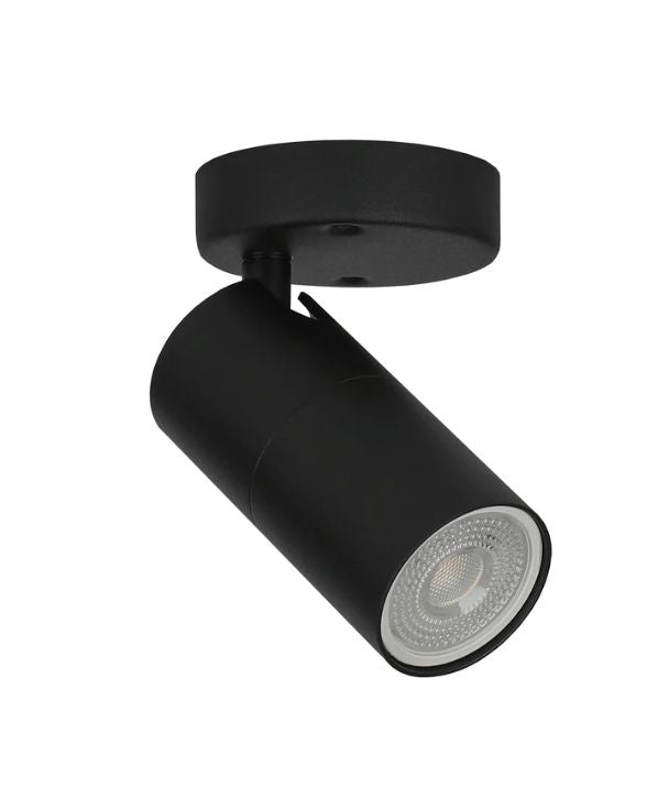 LENGAN: Interior Single Head Adjustable Round Base Spot Light - Black