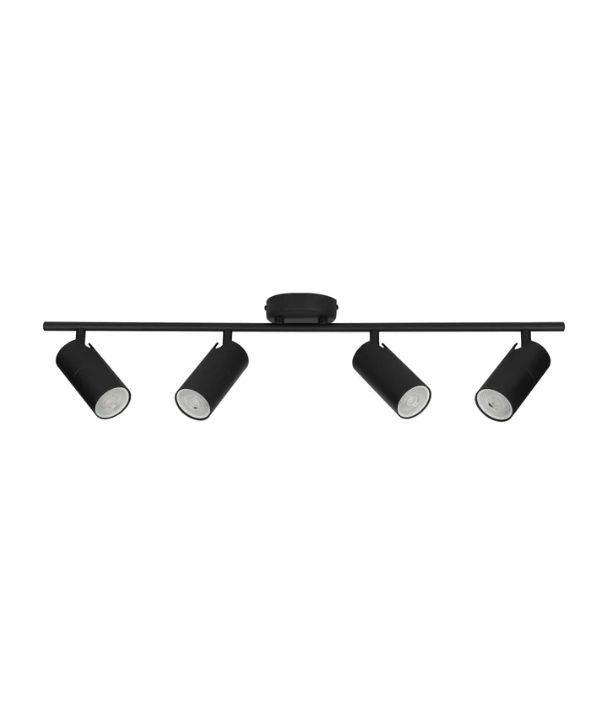 LENGAN: Interior Four Heads Adjustable Round Base Spot Light - Black