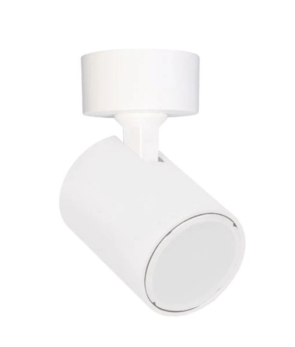 SPOT: Interior GU10 1 Light Adjustable Round Base Surface Mounted Spot Light - White