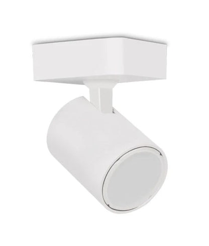 SPOT: Interior GU10 1 Light Adjustable Square Base Surface Mounted Spot Light - White