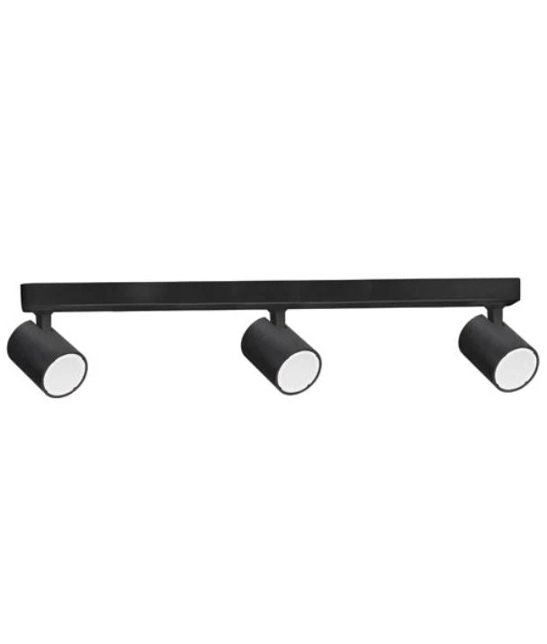 SPOT: Interior GU10 3XLights Adjustable Bar Base Surface Mounted Spot Light - Matte Black