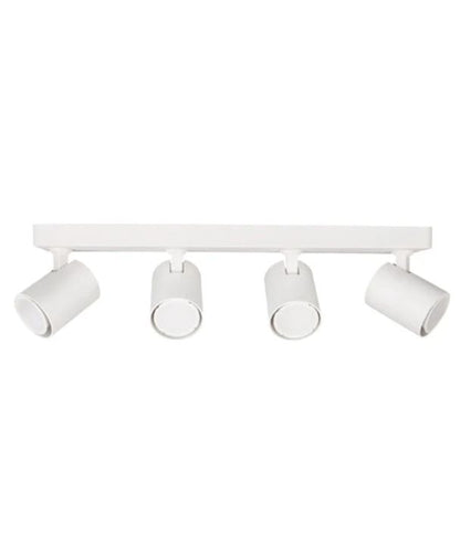 SPOT: Interior GU10 4XLights Adjustable Bar Base Surface Mounted Spot Light - Matte White
