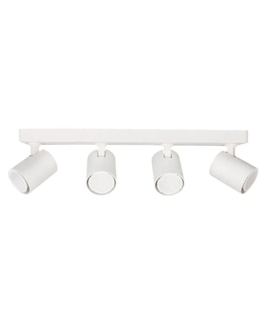 SPOT: Interior GU10 4XLights Adjustable Bar Base Surface Mounted Spot Light - Matte White