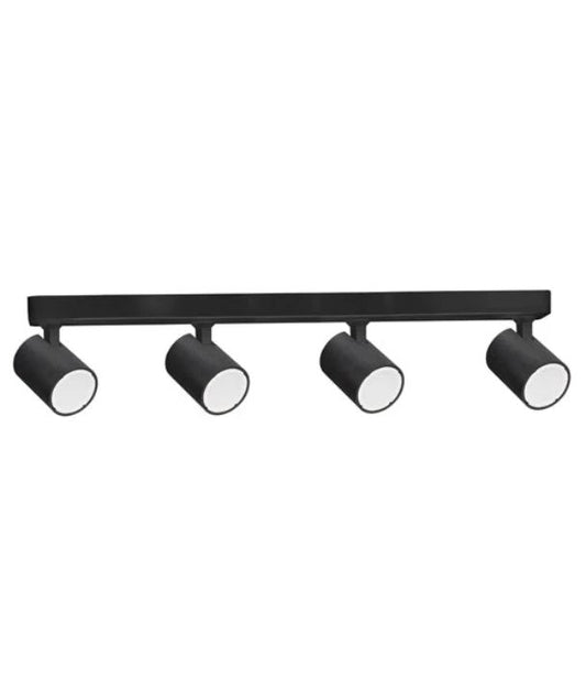 SPOT: Interior GU10 4XLights Adjustable Bar Base Surface Mounted Spot Light - Matte Black