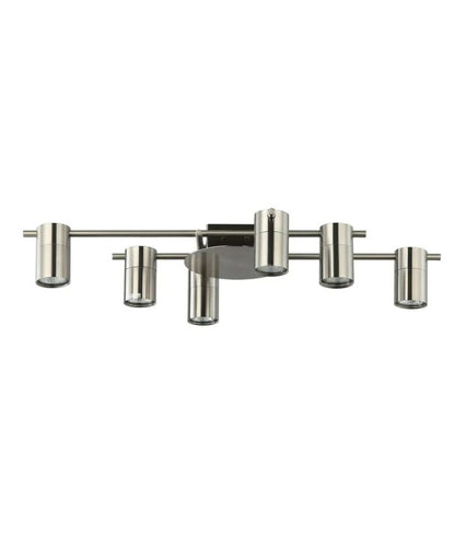 TACHE: Interior Spot Ceiling Lights (with Adjustable Chrome Heads) IP20 - 6 Lights