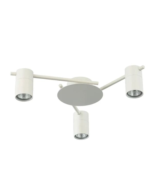 TACHE: Interior Spot Ceiling Lights (with Adjustable White Heads) IP20 - 3 Lights