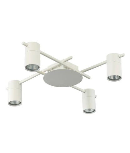 TACHE: Interior Spot Ceiling Lights (with Adjustable White Heads) IP20 - 4 Lights