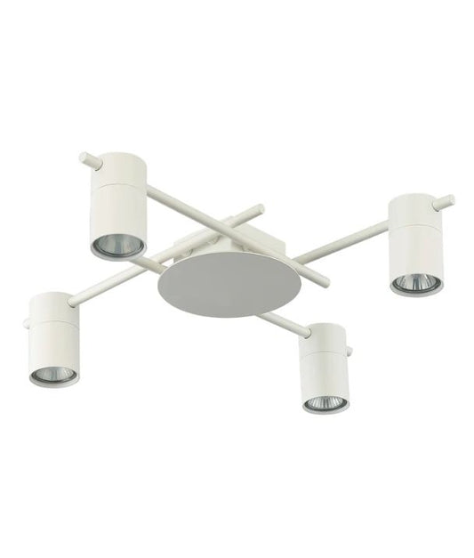 TACHE: Interior Spot Ceiling Lights (with Adjustable White Heads) IP20 - 4 Lights