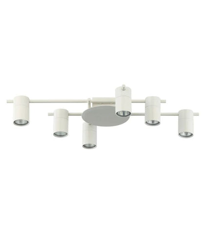 TACHE: Interior Spot Ceiling Lights (with Adjustable White Heads) IP20 - 6 Lights