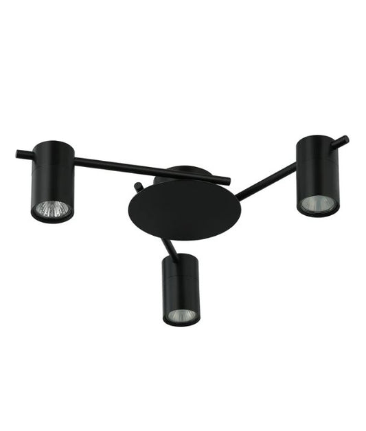 TACHE: Interior Spot Ceiling Lights (with Adjustable Black Heads) IP20 - 3 Lights