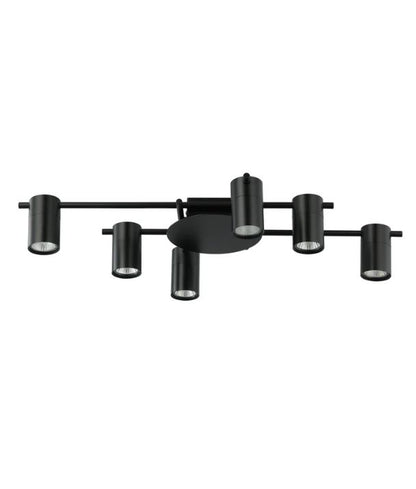 TACHE: Interior Spot Ceiling Lights (with Adjustable Black Heads) IP20 - 6 Lights