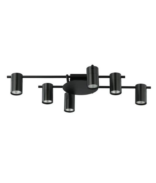 TACHE: Interior Spot Ceiling Lights (with Adjustable Black Heads) IP20 - 6 Lights