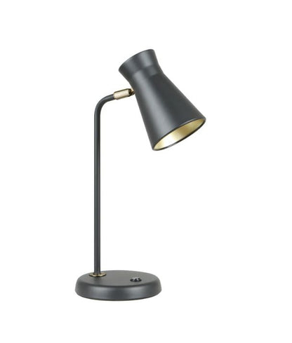 MECTO: Cone Iron Adjustable Shade Antique Brass Highlight Table Lamp - Sand Black