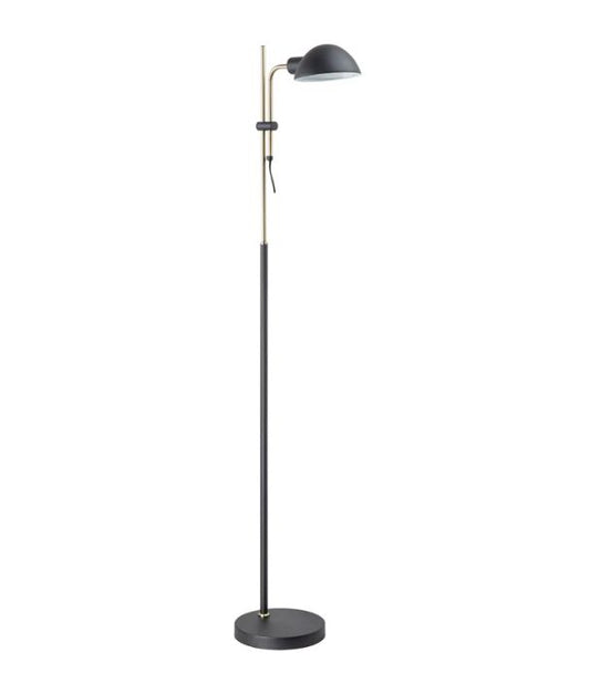 TETTU: Adjustable Height Swivel Head Sand Black Floor Lamp - 1 Head